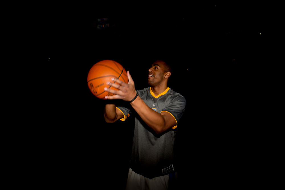 Arron Afflalo had nowhere to hide during his elevator interview.