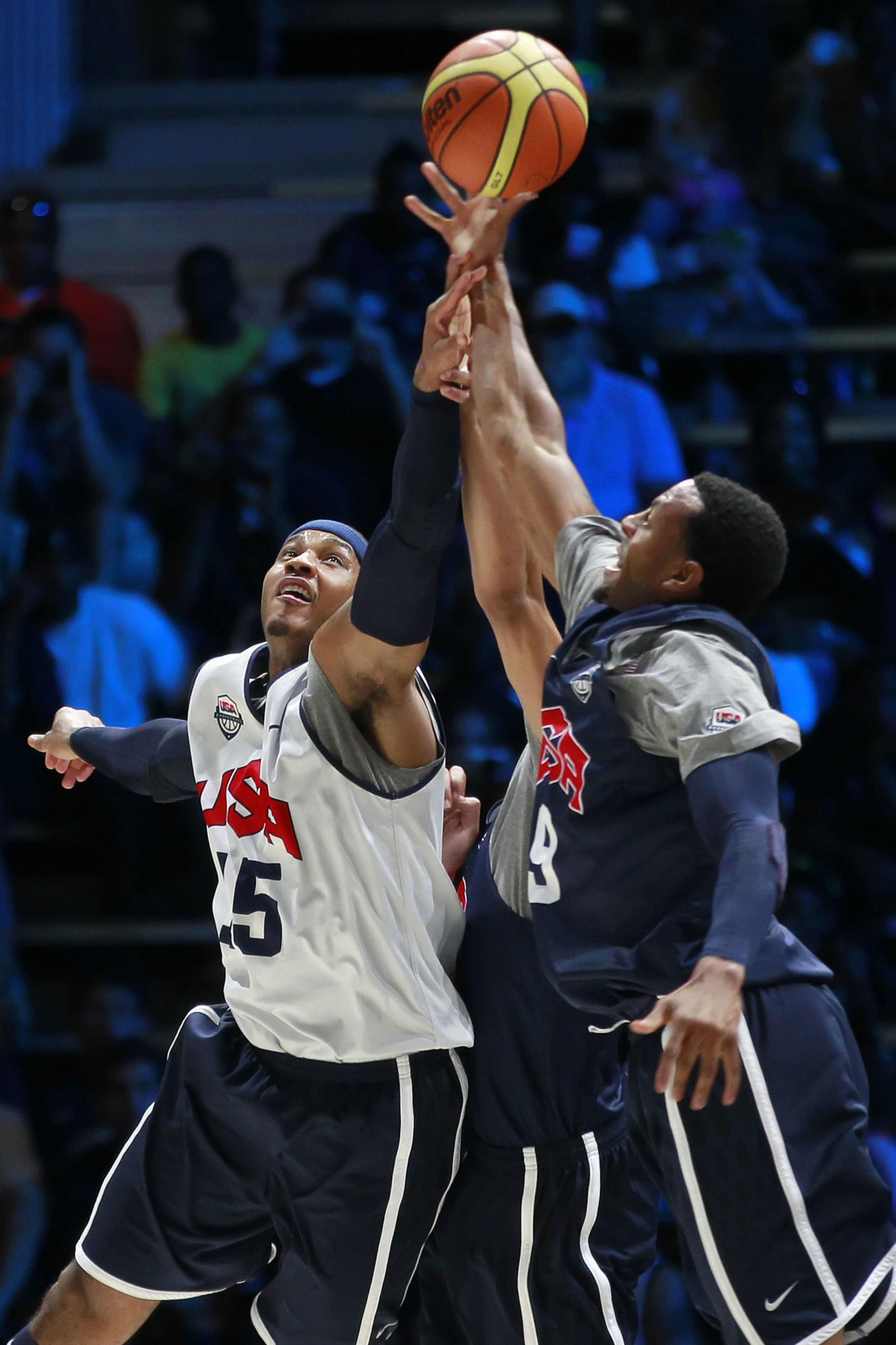 A former and new Nugget go head-to-head at a Team USA scrimmage.