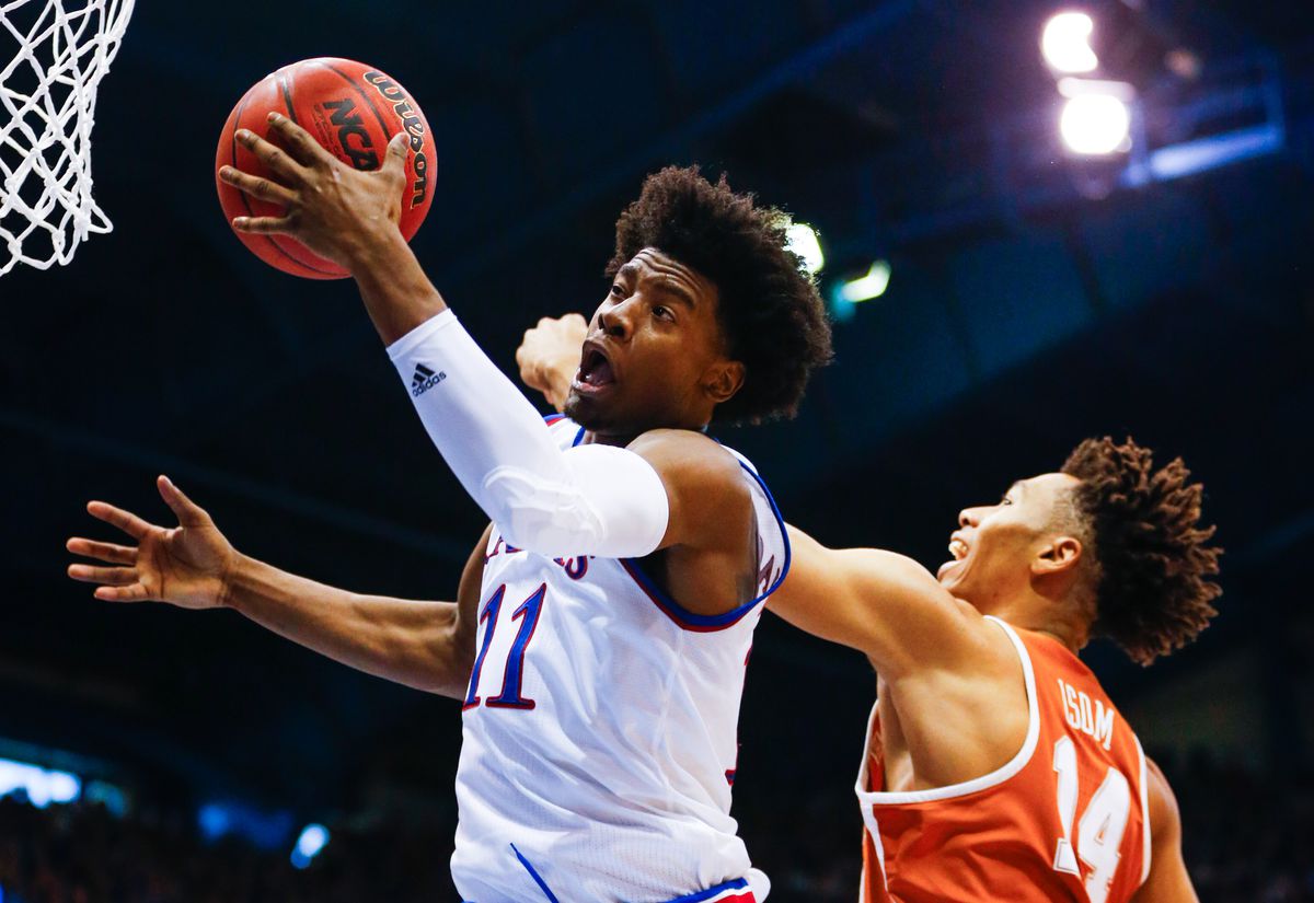 NCAA Basketball: Texas at Kansas