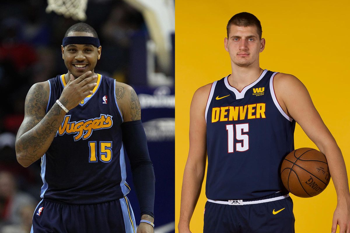 Carmelo Anthony and Nikola Jokic - Fifteen times two