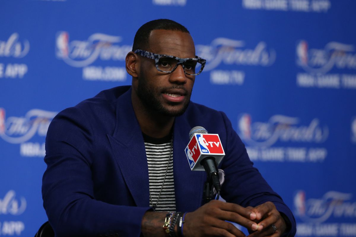 Lebron James with the bad glasses