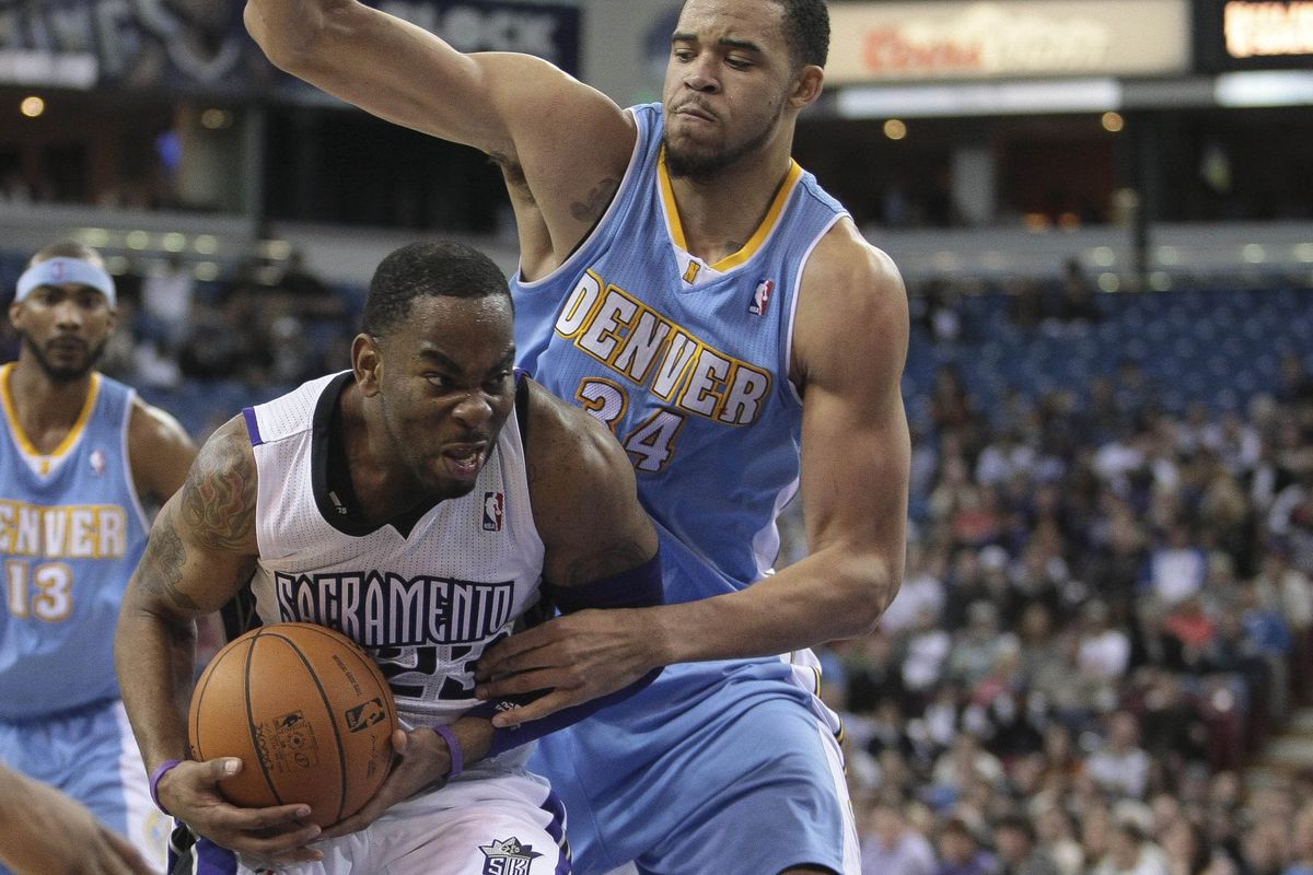 JaVale is not impressed with Marcus Thornton.