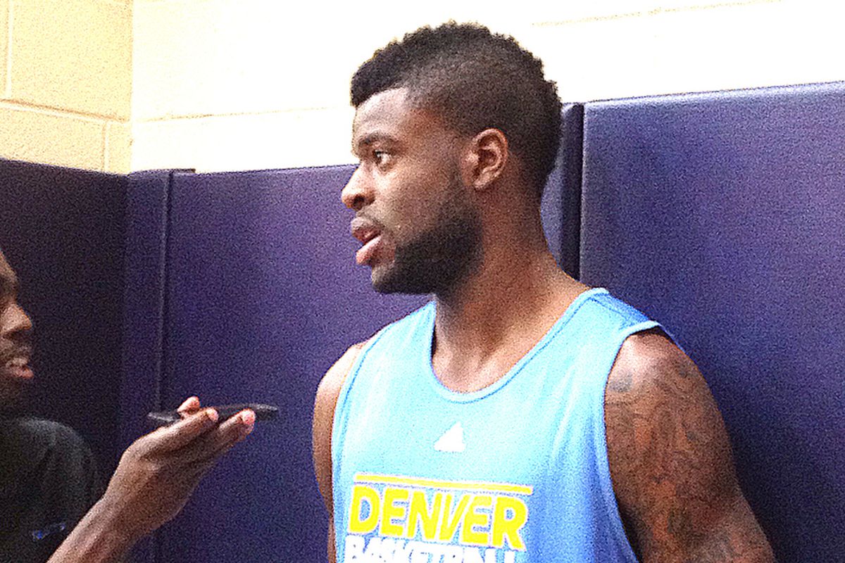 Reggie Bullock moments before his workout with the Nuggets.