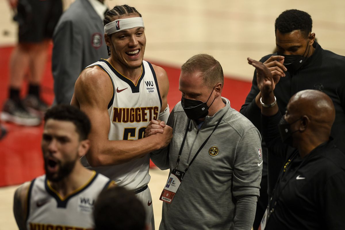 DENVER NUGGETS VS PORTLAND TRAIL BLAZERS, NBA PLAYOFFS