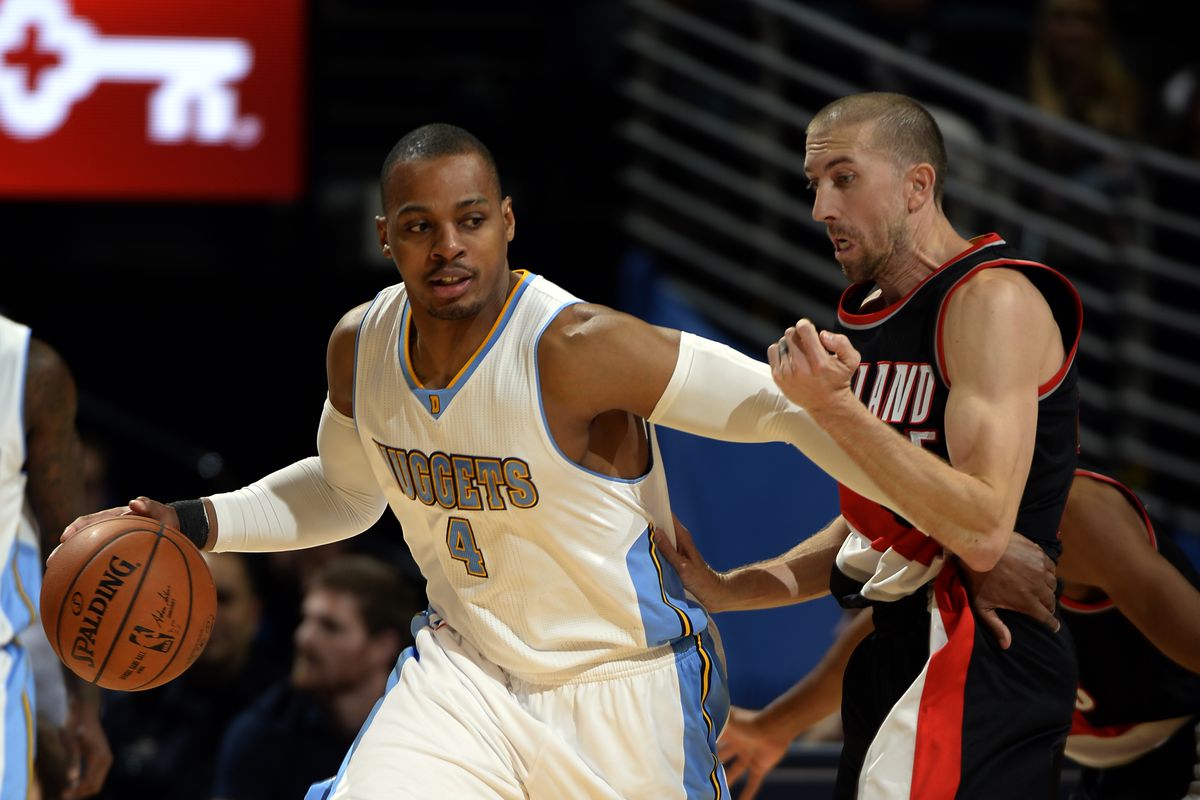 Denver Nuggets versus the Portland Trail Blazers