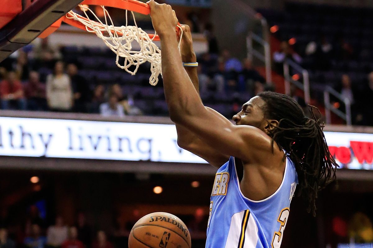 Kenneth Faried flushes down a jam with authority
