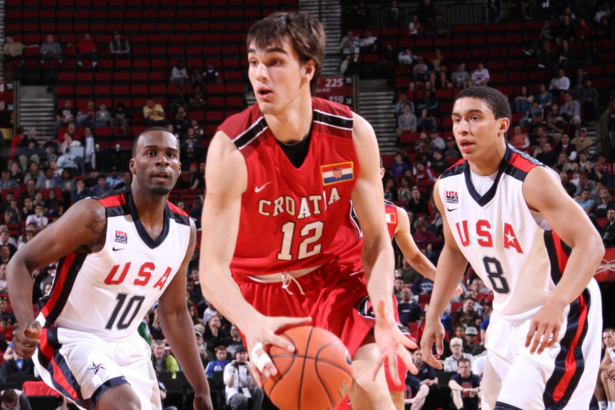 Dario Saric with Croatia's National team.