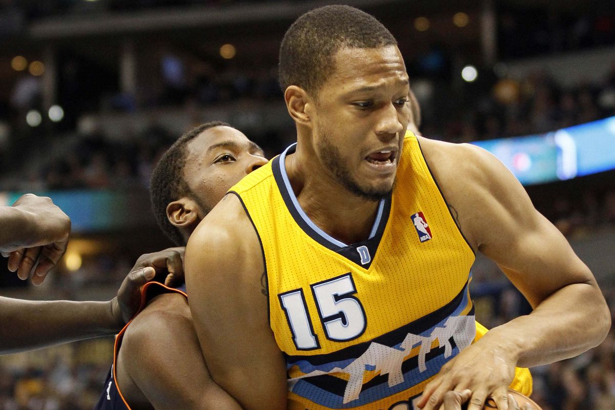 Randolph securing a rebound against the Bobcats.